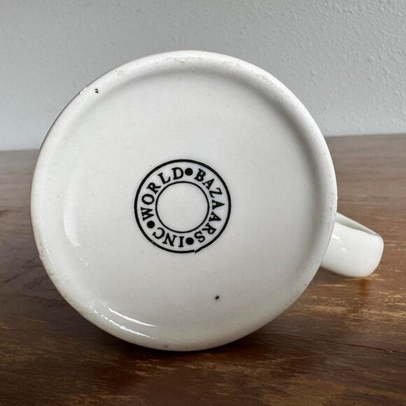 Vintage Santa Christmas Mug, Santa with Tree and Gifts Holiday Coffee Cup - Picture 6 of 7